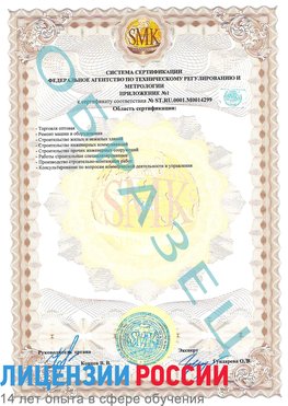 Образец сертификата соответствия (приложение) Шарыпово Сертификат ISO 14001