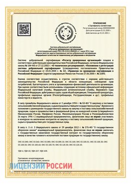 Приложение к сертификату для ИП Шарыпово Сертификат СТО 03.080.02033720.1-2020